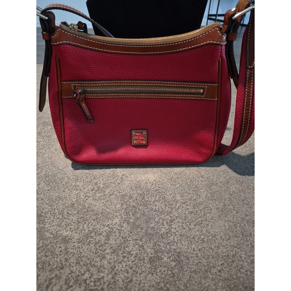 Dooney & Bourke Bag Purse Pebble Grain Leather Red Presley Crossbody Handbag